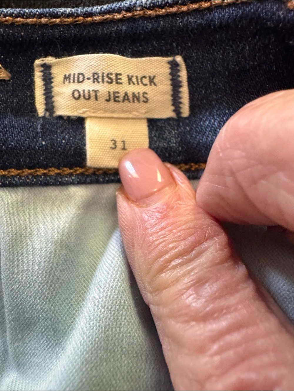 Madewell  Kick Out Classic Straight Jeans - Dark Blue -Sz 31 - Picture 13 of 14